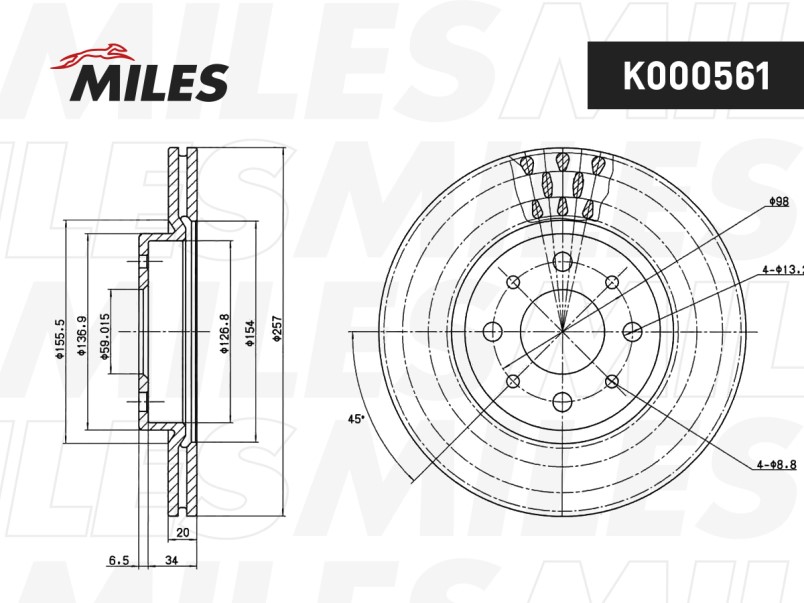 Диск тормозной FIAT ALBEA