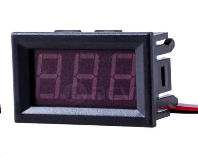 Вольтметр цифровой 9-12V 50Ма красный