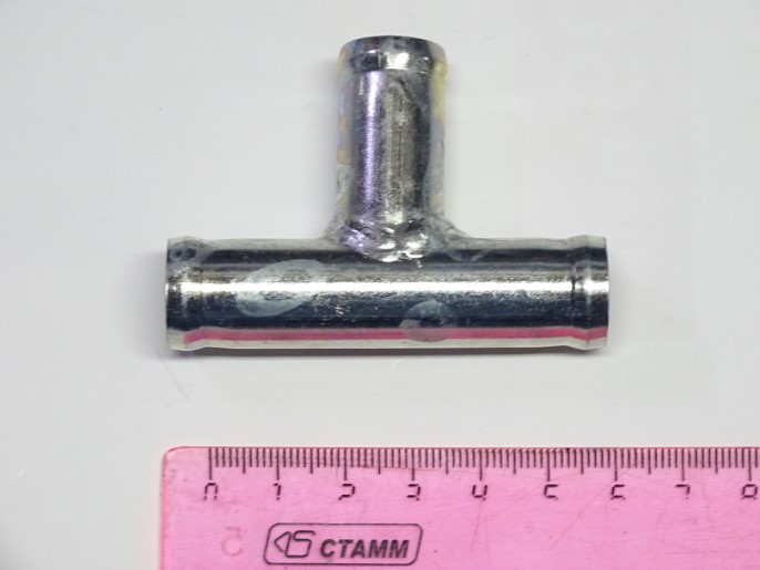 Тройник Т-образный D16x16 (переходник шлангов) металл