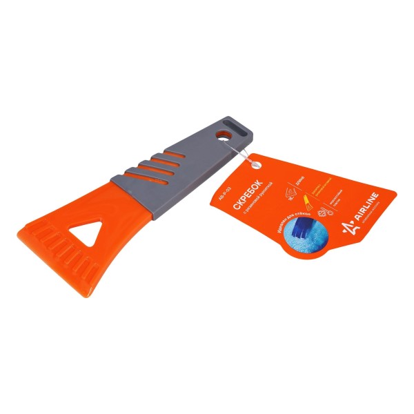 Скребок для льда с резиной ручкой 18см.