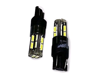 Лампа светодиодная    12V T10 бесцок. 18 диодов SMD белая (4014) CANBUS (обманка) (W5W) блистер 2шт