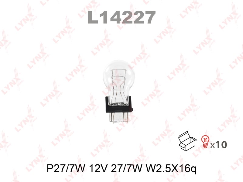 Лампа P27/7W 12V W2,5X16Q LYNXauto