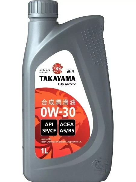 Масло моторное TAKAYAMA SAE 0W-30 API SP/CF, ACEA A5/B5  1л синт. пластик