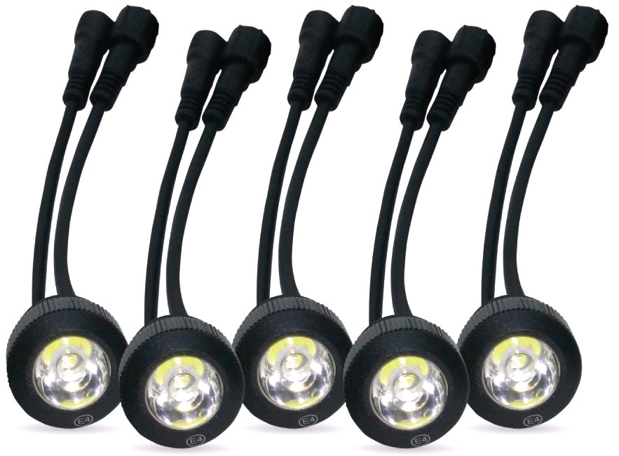 Фары дополнительные дневного света Light DL-5A 5 диодов, белые 2шт