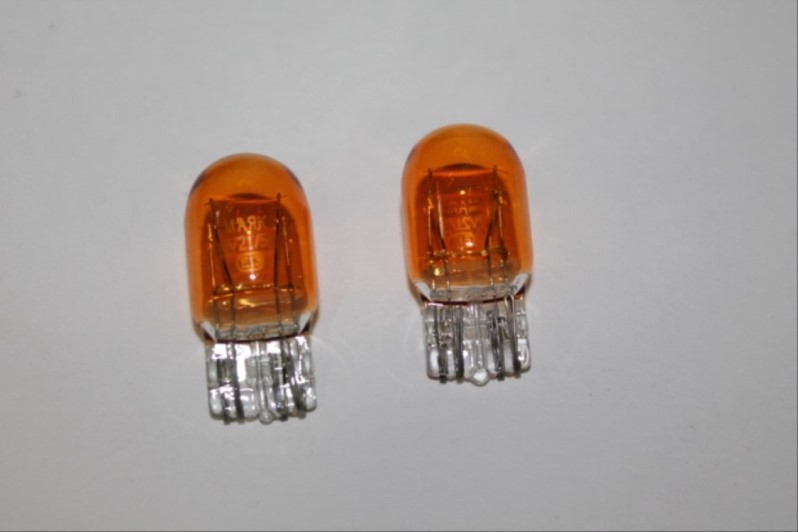 Лампа 2-конт. 12V WY21/5W без цок. W3x16q на иномарки /желтая/