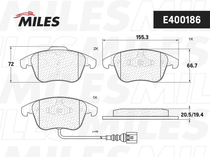 Колодки тормозные Audi Q3 Volkswagen Tiguan перед.