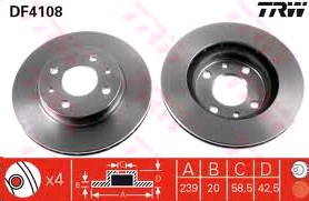 Диск тормозной передний 2110 R-13 вентилируемый