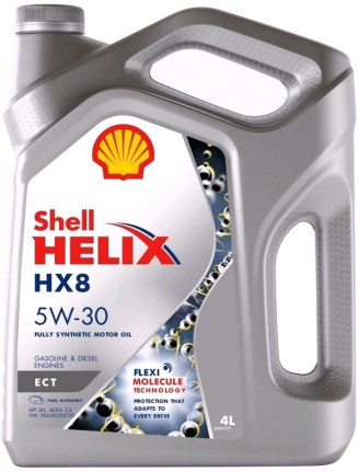 Масло моторное SHELL HELIX HX8 ECT 5W30 API SN, ACEA C3, VW 504.00/507.00, MB 229.31, 229.51 синт. 4л. Турция