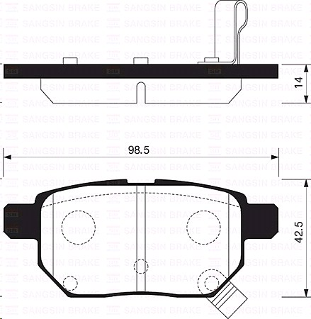 Колодки тормозные Toyota Corolla 1.5/1.6 06--, Auris, Subaru Trezia 1.3/1.4 11--,Yaris 06--, Prius 09-- задние
