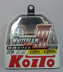 Лампа KOITO H9-12-65 WHITEBEAM III набор из 2шт. в боксе