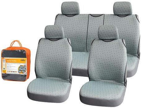 Чехлы на сиденья  Майка   Виспер  перед+задн. с 4 подгол. серые