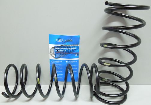 Пружина 2108-099,10,11,15 передняя (цена за 1шт) (желт./зел. (Лада Имидж)