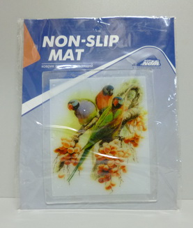 Коврик на панель приборов противоскользящий  Попугай на ветке  (18*15)