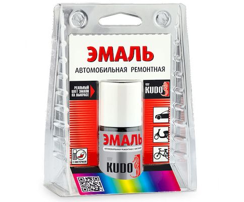 Краска (эмаль) номерная 1K Черная матовая акриловая с кисточкой 15мл блистер