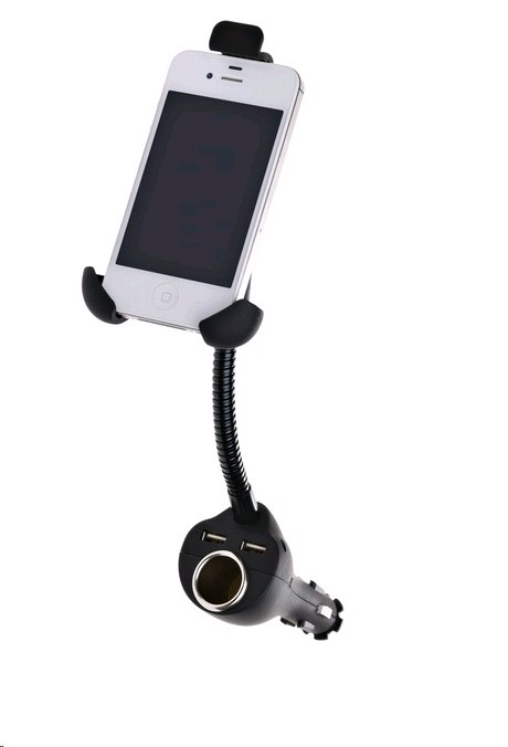 Держатель телефона в прикуриватель на гибкой ножке с зарядкой AH-2055