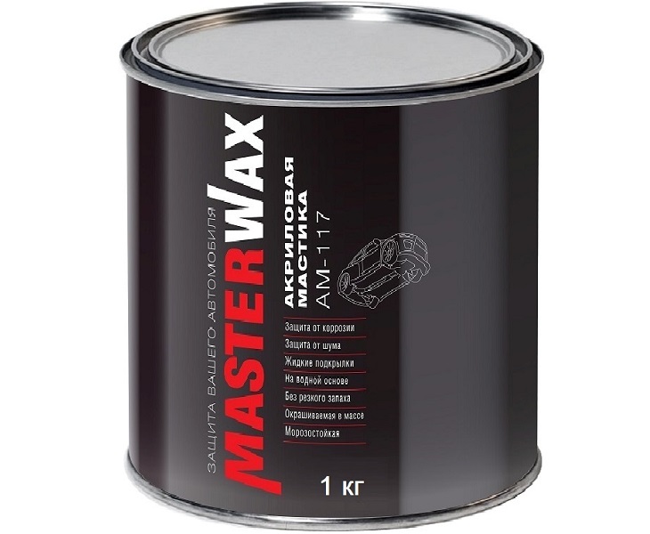 АНТИКОР мастика акриловая антишум  Жидкие подкрылки  1кг.  АМ 117 ж/б