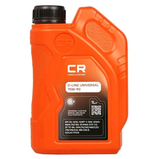 Масло трансмиссионное CARVILLE RACING D-Line Universal 75W90 API GL-4/GL-5/MT-1 синт.   (1л)