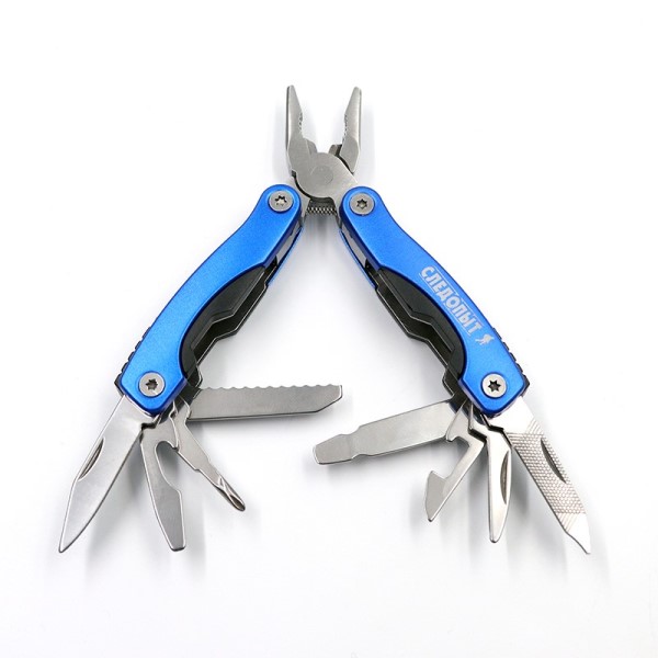 Мультитул (плоскогубцы) СЛЕДОПЫТ, мал., 9 предметов, в чехле, на блистере