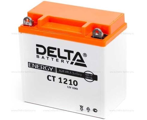 Аккумулятор 12V 10Ah для скутеров DELTA (YB9A-A, YB9-B, 12N9-4B-1) прям. поляр. (137*77*135 пуск. ток 100A)