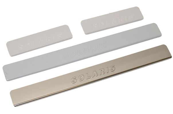 Накладки порогов Hyundai Solaris 17-- из 4шт (нержавейка)