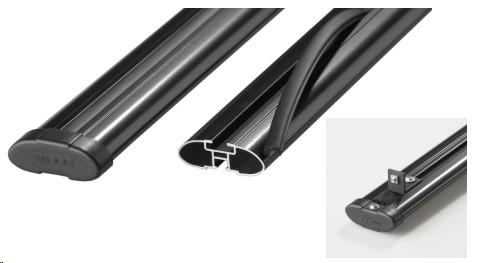 Поперечина АЭРО для продольного паза на рейлинге L1300 черный