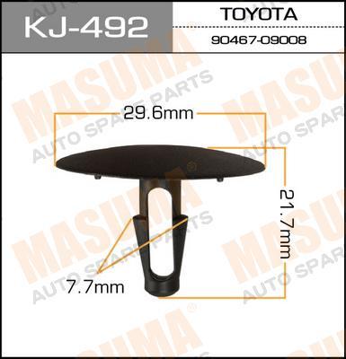 Пистон (клипса крепежная пласт.) KJ-492