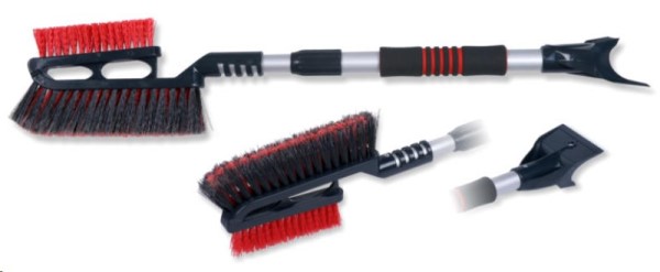 Щетка для снега со скребком 72-98 см, телескопическая, мягкая ручка