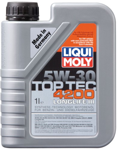 Масло моторное LIQUI MOLY Top Tec 4200 5W-30 1л. синтетика