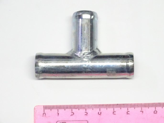 Тройник Т-образный D18x18 (переходник шлангов) металл