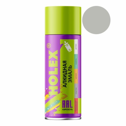 Краска-спрей HOLEX (эмаль) серая БЕЛАЯ НОЧЬ 520мл  858