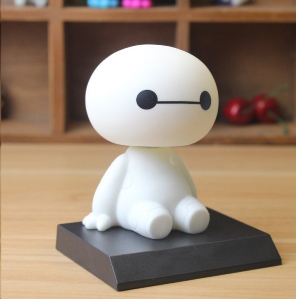 Игрушка на панель  Болванчик Бэймакс, качающаяся голова с подставкой для телефона