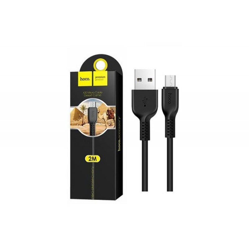Кабель USB - micro USB /Android/ 2м, 2A, черный