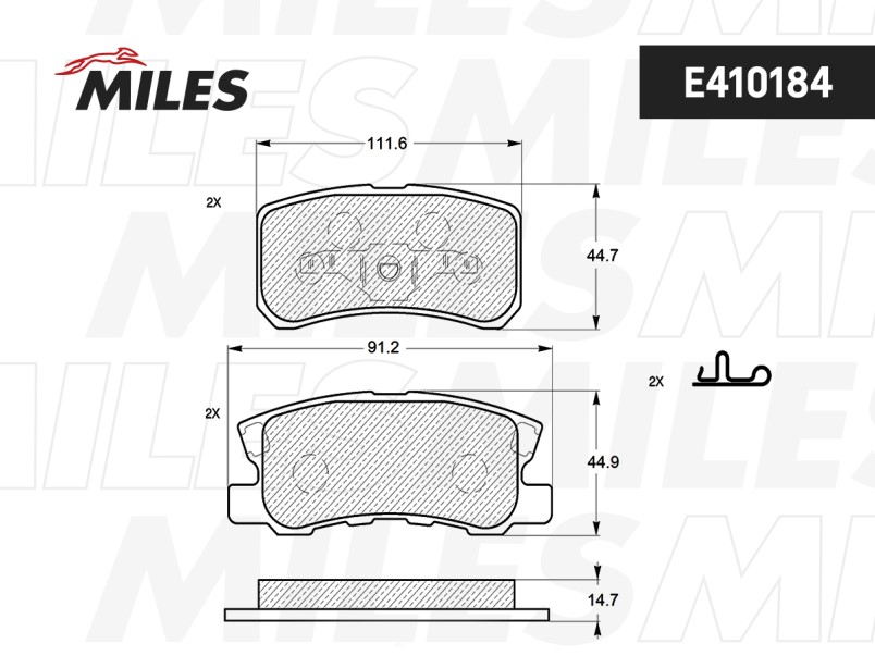Колодки тормозные Mitsubishi ASX, Outlander II, PAJERO III-IV задние