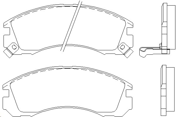 Колодки тормозные Mitsubishi GALANT,PAJERO 90-00, Outlander 03=), CITROEN C-CROSSER 07 =) передние