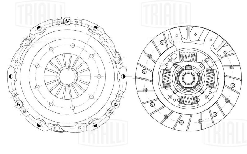 Комплект сцепления LADA Largus (16-) (КПП BVI5) TRIALLI