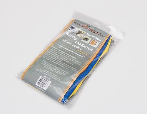 Салфетка микрофибра 30х30 набор 8шт. AIRLINE