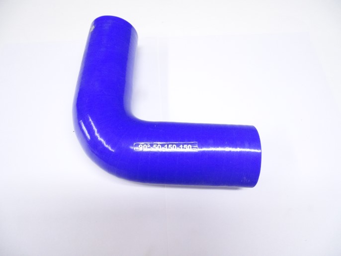 Патрубок угловой силикон 90,d 50,L150x150, 4 нити стенка (5мм)