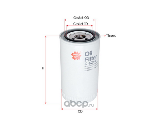 Фильтр масляный SAKURA C6210