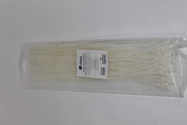 Хомут нейлон (стяжка) 370х3,6 мм белый =1шт=