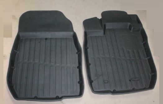 Ковры салона для ВАЗ Lada Largus 12--, Renault Sandero 09--, Duster 12--, Nissan Terrano 14-- передние резиновые  (Саран