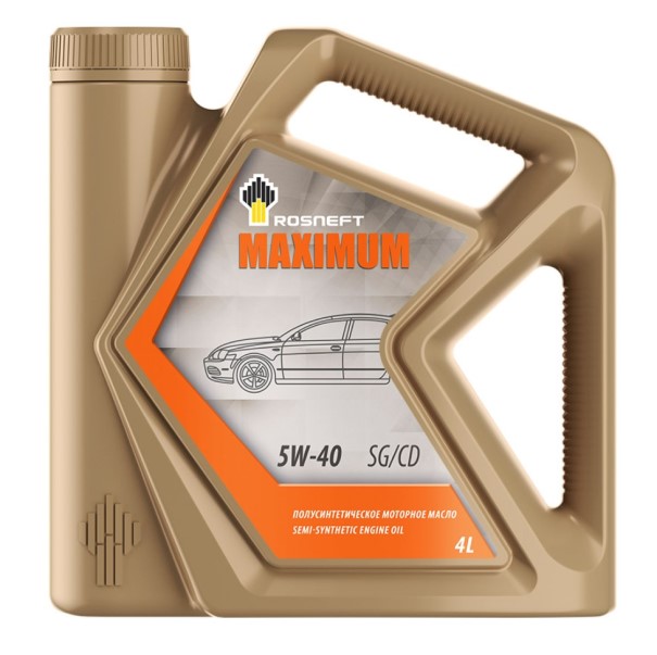 Масло моторное Роснефть Maximum 5W-40 API SG/CD п/синт.  4л