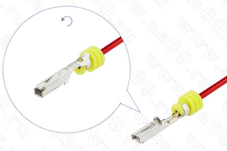 Электроразъем МАМА 1,5мм. луженая, обжатая с проводом