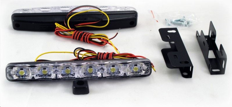Фары доп. дневные ходовые огни   DRL-HP-6L 12V 6 SMD пласт. корпус с указ. поворота