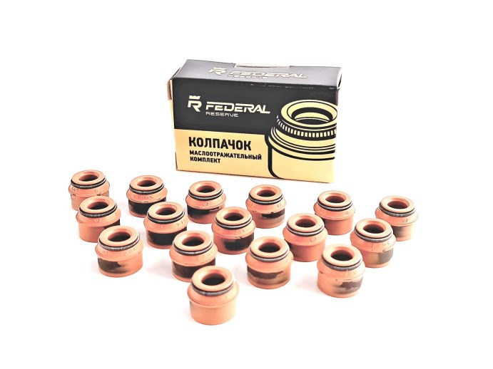 Колпачки маслосъемные для ВАЗ 2112 комплект 16шт