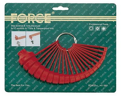 Набор измерителей  торкс (TORX)ов 20 пред.FORCE F-5201