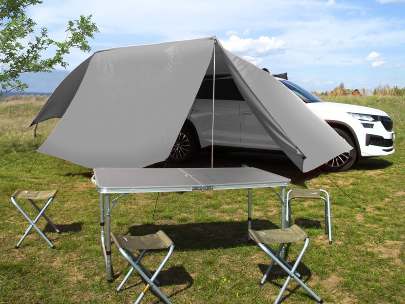 Тент автомобильный   Маркиза Арм  (три стенки) серый