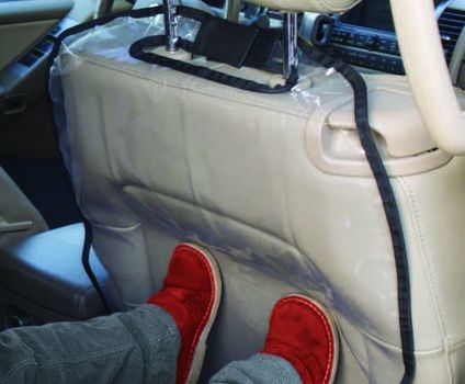 Защита спинки переднего сиденья (от грязной обуви детей) прозрачная