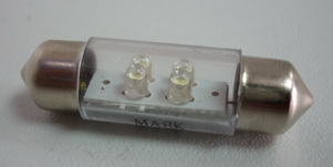 Лампа светодиод. 12 салон. 36мм  4 диода белая