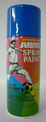 Краска аэрозольная флюорисцентная синяя  ABRO Sabotage  473мл.