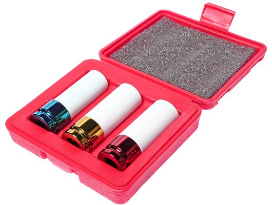 Набор  головок  торцевых ударных для шиномонтажа  3 предмета (17,19,21мм) для литых дисков L=87мм